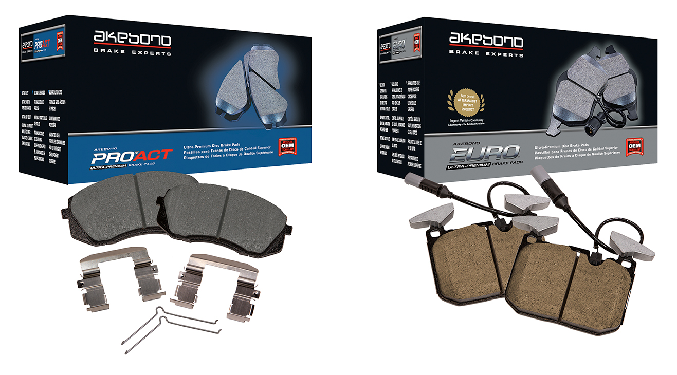 AKEBONO RELEASES PROACT AND EURO ULTRA PREMIUM DISC BRAKE PAD KITS FOR